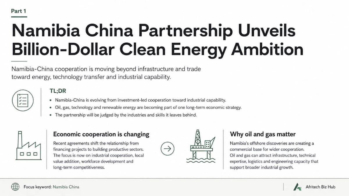 Namibia China Partnership Unveils Billion-Dollar Clean Energy Ambition