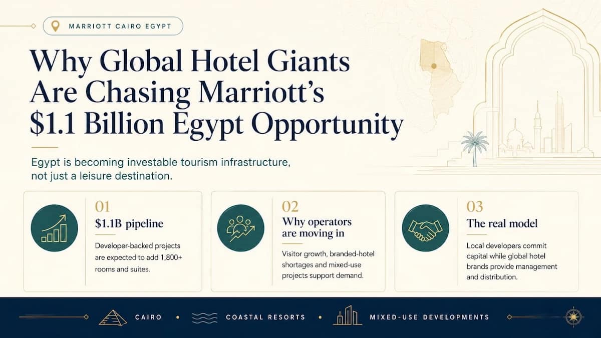 Why Global Hotel Giants Are Chasing Marriott’s $1.1 Billion Egypt Opportunity